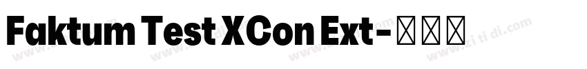 Faktum Test XCon Ext字体转换